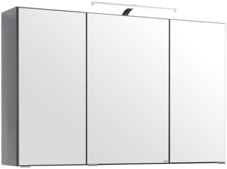 Spiegelschrank >Graphit< in Graphitgrau - 100x64x20cm (BxHxT)