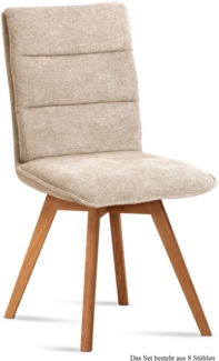 Esszimmerstuhl (8er-Set) Dobra 47 x 92 x 60 Eiche geölt/Natur
