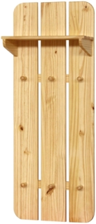 Wandgarderobe 47 x 121 x 20 cm Kiefer Natur