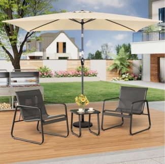 Angel Living Sonnenschirm 200x300 cm Rechteckig Marktschirm Gartenschirm Terrassenschirm Kurbel, LxB: 200x300 cm, für Terasse, Garten, Balkon, Gastro, Windfest, mit UV-Schutz 50+