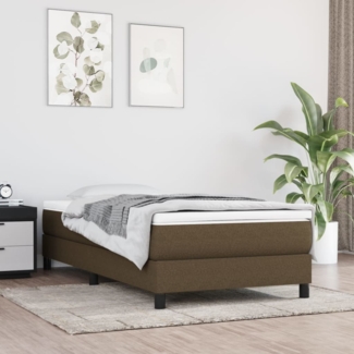 vidaXL Taschenfederkernmatratze Dunkelbraun 90x190x20 cm Stoff 347697