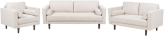 Sofa Set hellbeige 6-Sitzer NURMO