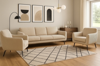 Wohnzimmer-Set BENITO 4: 3-Sitzer Sofa + 2 Sessel