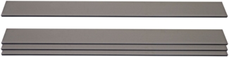 4er Set Latten für WPC-Sichtschutz Sarthe, Bretter Windschutz, ca. 1qm ~ 180cm, grau