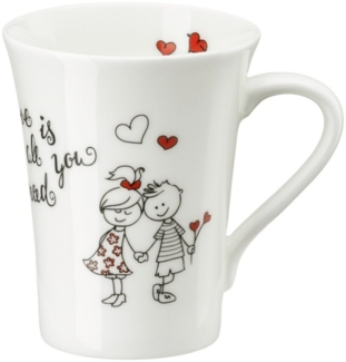 Hutschenreuther Becher mit Henkel My Mug Collection W-Love is all you need, Tasse, Bone China, Mehrfarbig, 400 ml, 02048-727409-15505