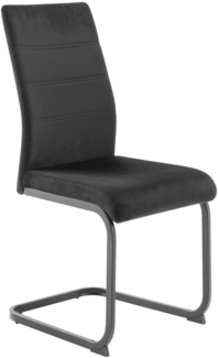 4er Set Schwingstuhl Ticino - Schwarz / Schwarz