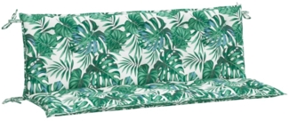 vidaXL Gartenbank-Auflagen 2 Stk. Blattmuster 150x50x7cm Oxford-Gewebe 379077