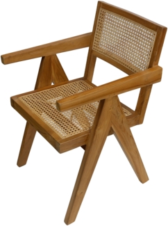 Teak Rattan Sessel Nico Natur