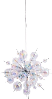 näve Pendelleuchte Explosion, ohne Leuchtmittel, irisierende, transparente Glaskugeln, für 10 x G9 Sockel, Ø 65 cm