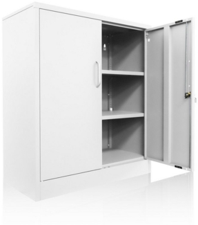 ONDIS24 Aktenschrank Mehrzweckschrank Stahlschrank - Büroschrank Metallschrank abschließbar mit justierbaren Einlegeböden, 50Kg Pro Einlage