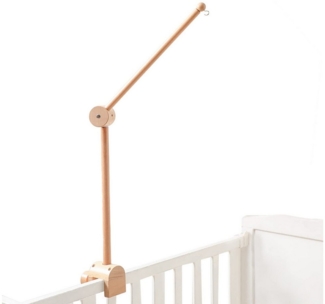 FOUORTUNATE-BEE Wickeltisch Mobile Halterung Holz für Babybett (Mobile Halterung Wickeltisch für Kinderzimmer-Dekoration, Angepasst Mobile Halter Gestell Stange für Aufhängung Windspiele Bettglocke, Baby Bett Spielzeuge)