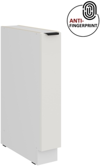 Küchen Unterschrank Schrankauszug 15 cm Küche ARIA Weiss ultra matt + Weiss matt, hochwertige Fronten mit Anti Fingerprint Beschichtung Küchenzeile Küchenblock