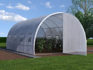 Vente-unique - Ersatzabdeckung für Foliengewächshaus mit Tür - 12 m² - 300 x 400 x 200 cm - ALOCASIA