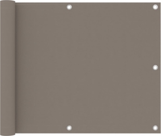 vidaXL Balkon-Sichtschutz Taupe 75x600 cm Oxford-Gewebe 134987