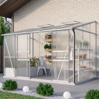 Vitavia Anlehn-Gewächshaus "Osiris 6500", aluminium eloxiert, 6,5 m²,4 mm HKP