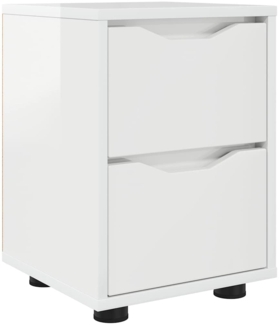 vidaXL Nachttisch Hochglanz Weiß 30,5 x 30 x 43 cm Holzwerkstoff 888805