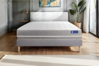 Actimemo touch matratze 140x200 cm + Bettgestell mit lattenrost - Dicke : 20cm - Memory-schaum - H3