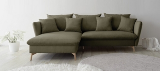 andas Ecksofa MERLE, 258 cm, L-Form, traumhafter Cord, mit Bettfunktion und Bettkasten, Liegefläche 224 x 139