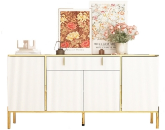 FUFU&GAGA Sideboard Komodenschrank mit 4 Türen und 1 Schublade