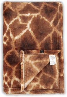 Zo! Home Microfaser-Flausch-Decke Kuscheldecke Plaid 140x200 cm Giraffe