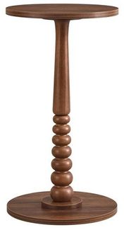 VASAGLE MARIEL Kollektion - Beistelltisch rund, kleiner Sofatisch, Nachttisch, Bein aus Massivholz, Mid-Century-Modern-Stil, für Wohnzimmer, Schlafzimmer, kastanienwalnussfarben LETDE293KX01