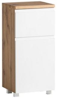 HELD MÖBEL Unterschrank in weiß, wotaneiche, MDF - 40x79x35cm (BxHxT)