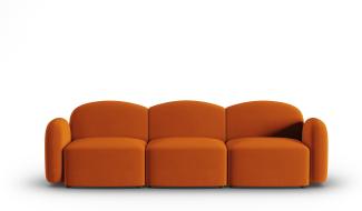 Micadoni Sofa Blair 3-Sitzer Samtstoff Terrakotta