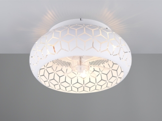 LED Deckenleuchte mit Ventilator & Fernbedienung in Weiß, Ø 50cm