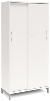 Büroschrank DNA 800x1660 mm Weiß/Aluminiumgrau Schiebetür 4A4