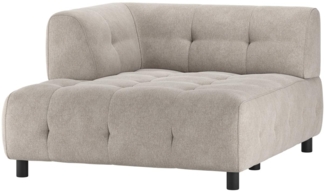 Modulsofa Louis Chaiselongue aus Flachgewebe Links, Hellgrau