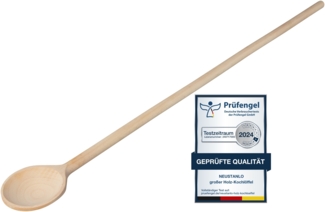Neustanlo | XXL Kochlöffel | 80 cm Länge | aus robustem Holz | ideal für großes Kochgeschirr | langlebig & hitzebeständig | natürlich und umweltfreundlich
