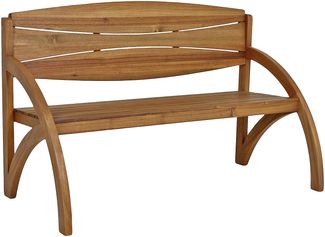 Gartenbank HAVANA - 140cm Breit, Akazie, Natur | Terrassenbank Wetterfest Sitzbank Outdoor Bank