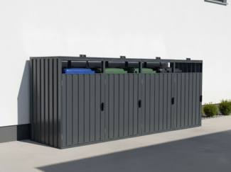 StarLine 4er Mülltonnenbox Cubi Metall 240 l