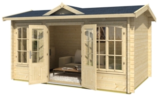 Lasita Maja Holz Gartenhaus Kensington | Lichtgrau