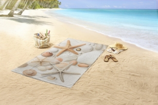 good morning Strandtuch Cote, Velours (Packung, 1-St), Mikrofaser, Velours, Strandtuch, saugfähig, leicht, 100x180