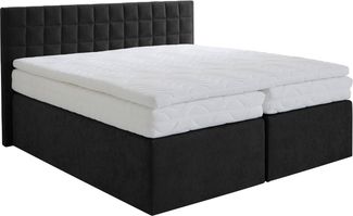 Westfalia Schlafkomfort Boxspringbett Dublin, wahlweise mit Topper in verschiedenen Härtegraden erhältlich, mit schöner Kopfteilversteppung