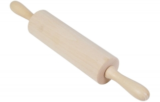 Nudelholz 39,5cm Teigroller Pasta Holzwalze Ausroller Backhelfer Metallachse