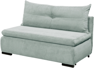 Schlafsofa >CHARLIE 2FBK< Liegefläche 200x150 cm, cord sage - 153 x 75 x 83 (BxHxT)