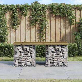 vidaXL Gartenbank aus Gabionen 103x44x42 cm Kiefernholz Imprägniert 834340