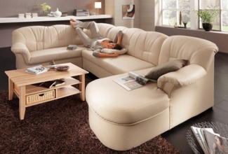 DOMO collection Wohnlandschaft Papenburg, zeitlose Rückensteppung, elegante Formensprache, U-Form, in großer Farbvielfalt, wahlweise mit Bettfunktion