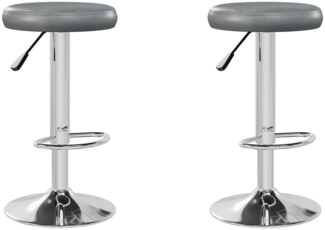 vidaXL Barhocker 2 Stk. Grau Kunstleder 333102