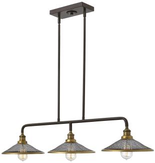 Elstead Lighting Rigby 3-Light Pendelleuchte Bronze 3-flammig E27 102cm