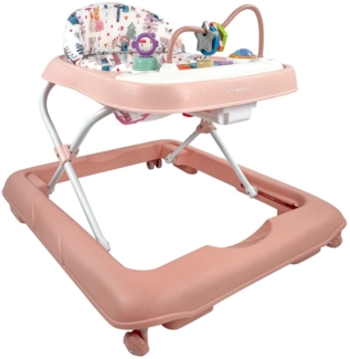 Kikkaboo Lauflernhilfe Poppy Musik Licht höhenverstellbar klappbar Gummistopper rosa