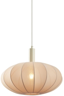 Qazqa Pendelleuchte Bida, ohne Leuchtmittel, E27, Beige, Japandi, Textil, 1-flammig