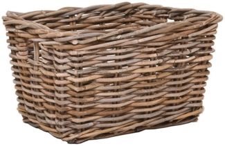 VIVANNO Regalkorb Rattan CESTA Kasten - Natur Geflochten (1 St), 26x33x20 cm