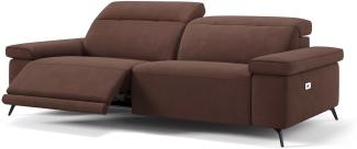 Sofanella Stoffsofa URBANA Dreisitzer Relaxsofa italienisch in Dunkelbraun S: 210 Breite x 114 Tiefe