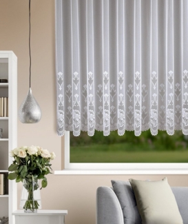 HOMING Gardine Sophie, Kräuselband (1 St), halbtransparent, Fertigschal