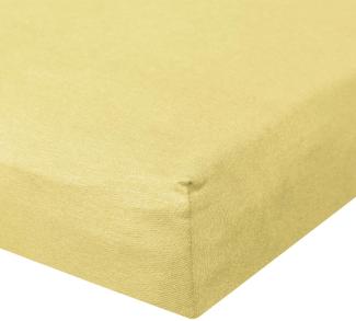 BettwarenShop Jersey Spannbetttuch Ultra-Stretch|180x200 - 200x220 cm| creme