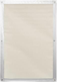 Dachfensterrollo Haftfix Hitzeschutz Abdunkelung, LICHTBLICK ORIGINAL, verdunkelnd, ohne Bohren, verspannt, Haftfix, mit Thermobeschichtung, mit Saugnapf, Beige, B36 x H76 cm
