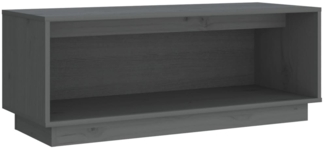 TV-Schrank Lowboard TV Grau 90x35x35 cm Massivholz Kiefer